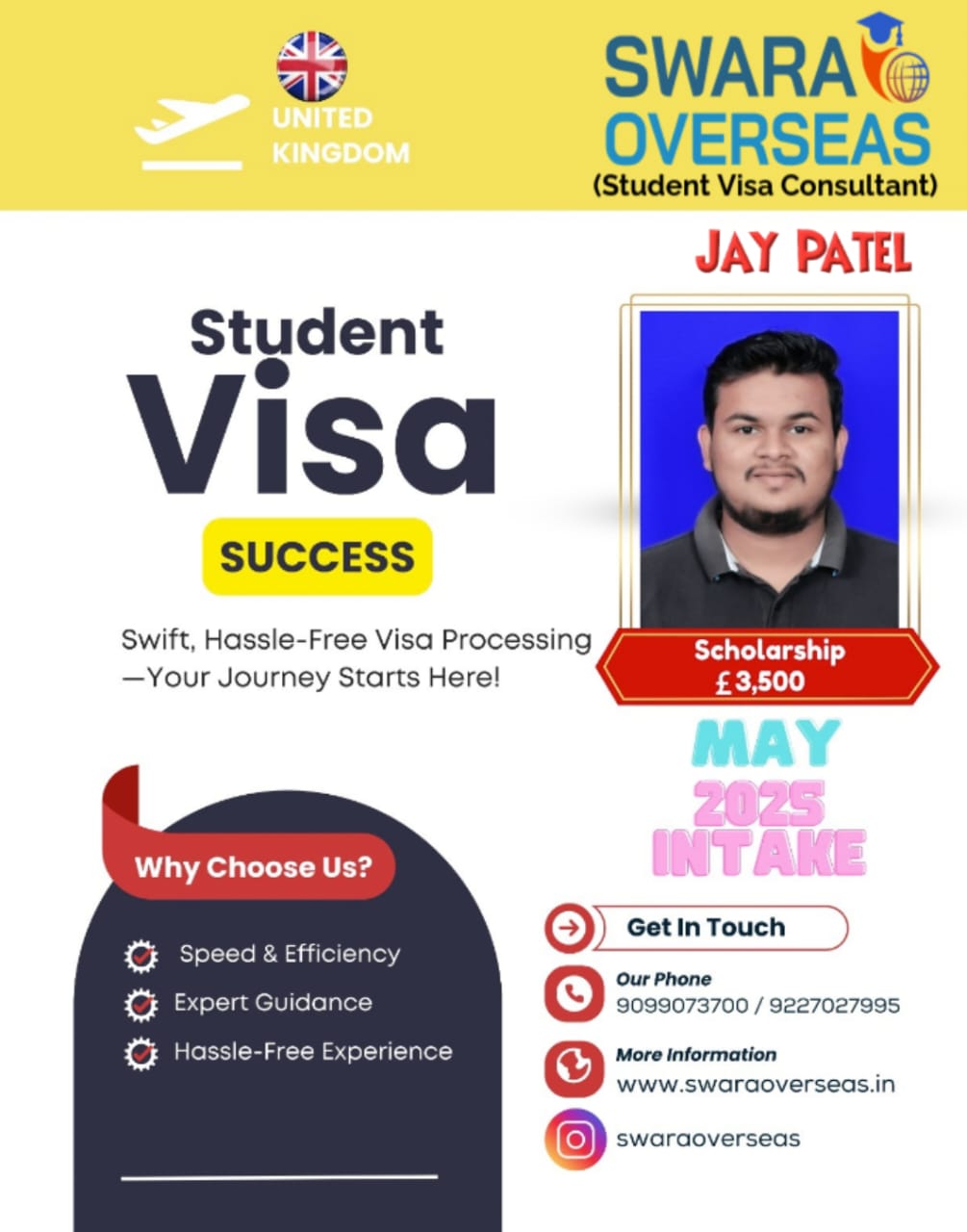 Jay Patel UK Student Visa Success